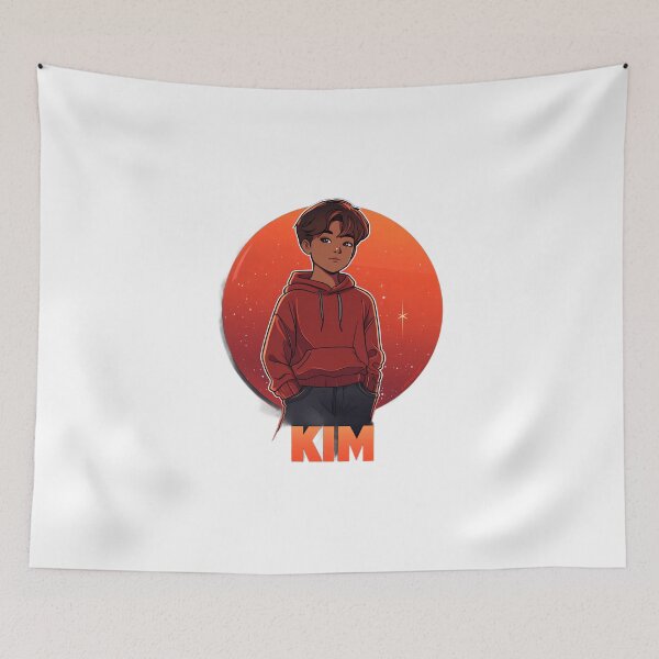 Item preview, My name is kim a red hoodie boy cartoon style  designed and sold by KimierArt.