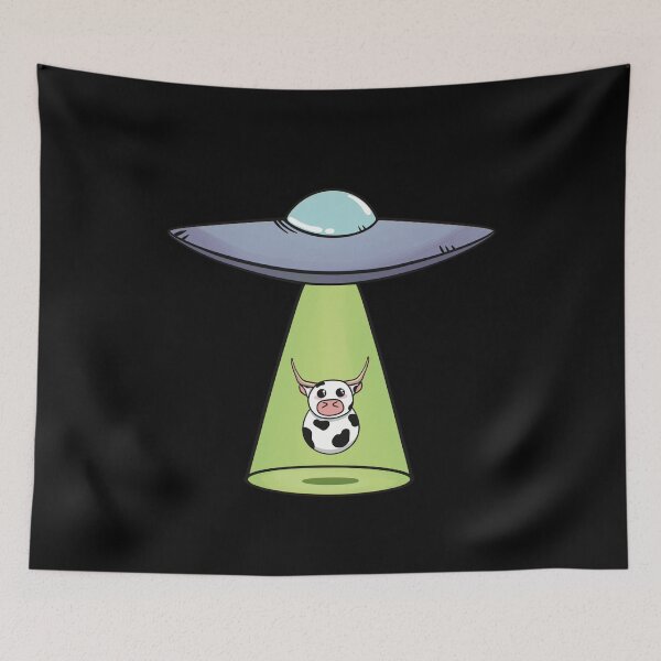 Item preview, UFO Alien Abduction Cow designed and sold by Skull Fern.