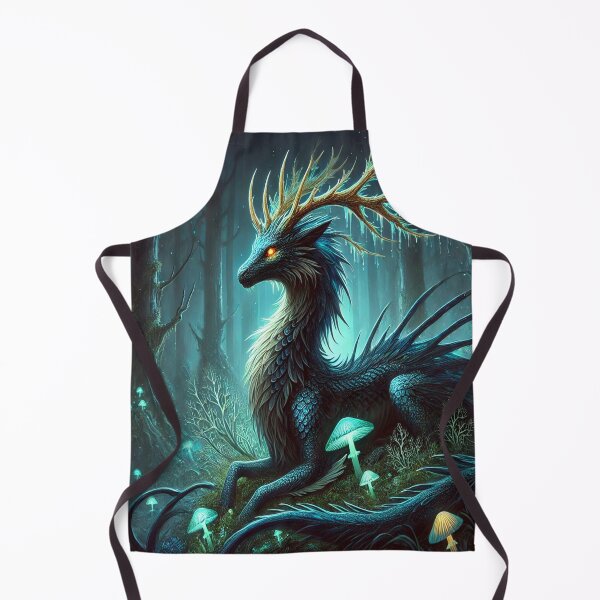 Item preview, AI generated dragon deer hybrid, dystopian fantasy designed and sold by AI-this-is-AI.