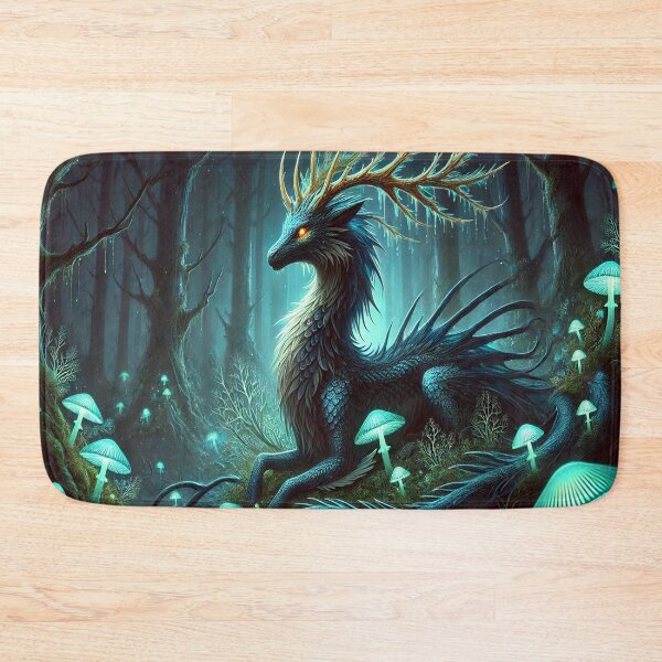 Item preview, AI generated dragon deer hybrid, dystopian fantasy designed and sold by AI-this-is-AI.