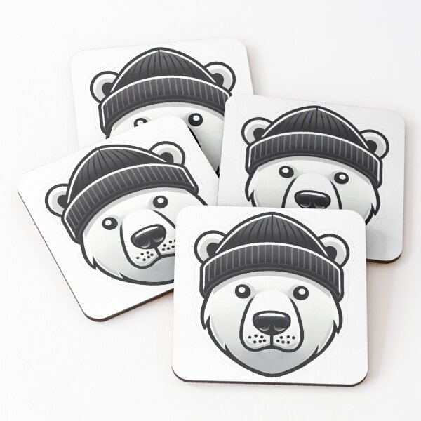 Item preview, Polar Bear with Black Beanie – Modern Minimalist Design designed and sold by Wesbro0.