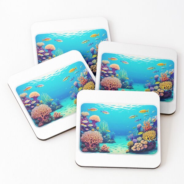 Item preview, Calming ocean views, coral reefs, or schools of fish sticker design  designed and sold by InsightA.