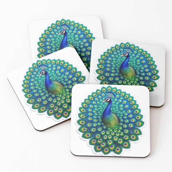 Item preview, Beautiful peacock sticker design  designed and sold by InsightA.