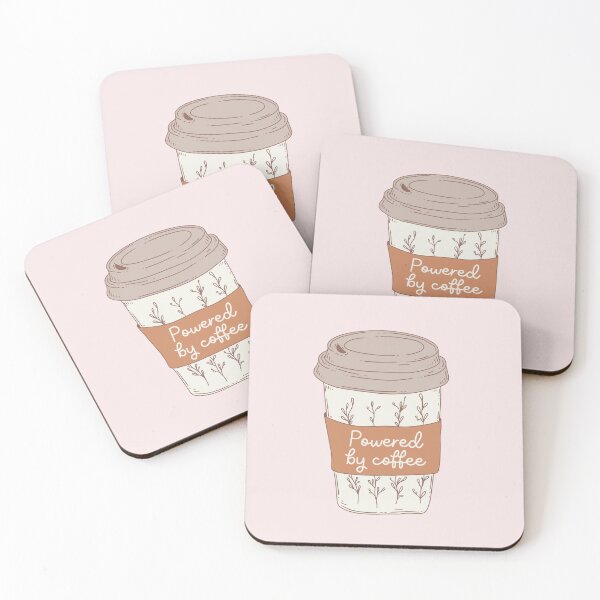 Item preview, Coffee Cup with Flowers - Powered by Coffee designed and sold by Jess.a.creates.