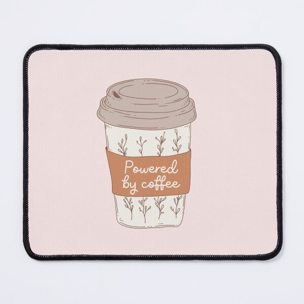 Item preview, Coffee Cup with Flowers - Powered by Coffee designed and sold by Jess.a.creates.