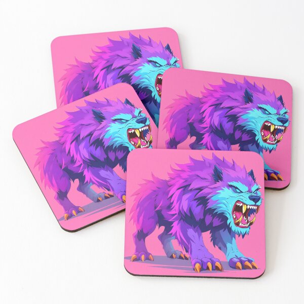 Item preview, Neon Violet Howl: A Dynamic Display of Fierce Aggression designed and sold by MYTHIC PEEL STICKERS.