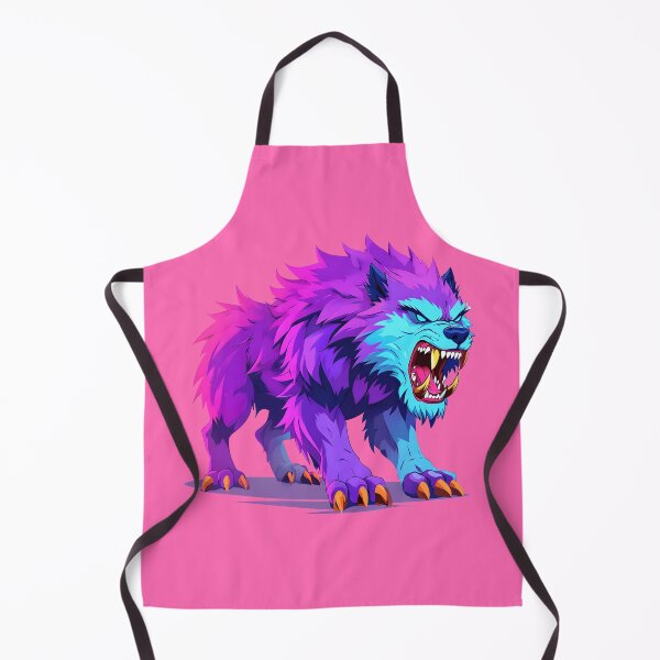 Item preview, Neon Violet Howl: A Dynamic Display of Fierce Aggression designed and sold by MYTHIC PEEL STICKERS.