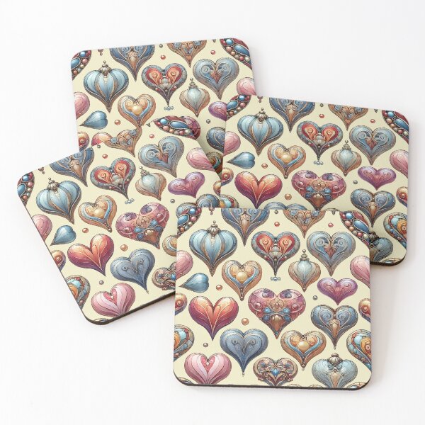 Item preview, Hearts Ornate Vintage Favorite, love, like,Glass Beads, Colorful Italian Style, Bohemian, boho, Spread the love designed and sold by TheTimeTaxi.
