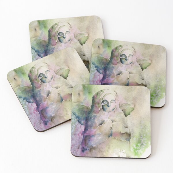 Item preview, Goddess Statue Healing Green Watercolor Painting designed and sold by Valerie Englehart.