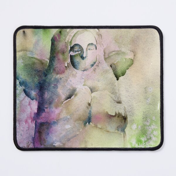 Item preview, Goddess Statue Healing Green Watercolor Painting designed and sold by Valerie Englehart.