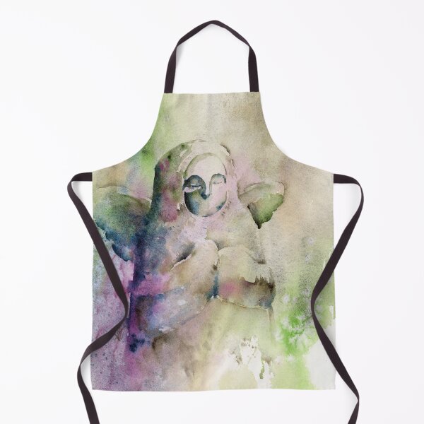 Item preview, Goddess Statue Healing Green Watercolor Painting designed and sold by Valerie Englehart.