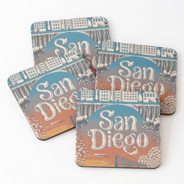Item preview, San Diego Whimsical City Life Abstract Vintage Zentangle Art designed and sold by Witty Shirts.