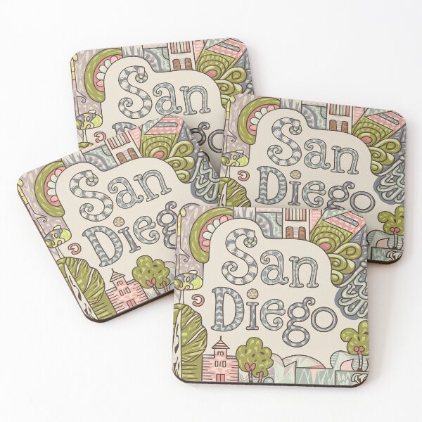 Item preview, San Diego Whimsical City Life Abstract Vintage Zentangle Art designed and sold by Witty Shirts.