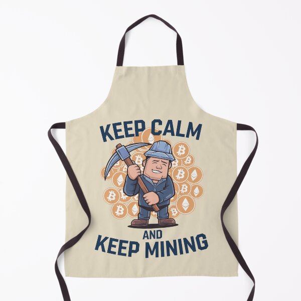 Item preview, Keep Calm and Keep Mining - Fun Crypto Miner Cartoon designed and sold by JPees.