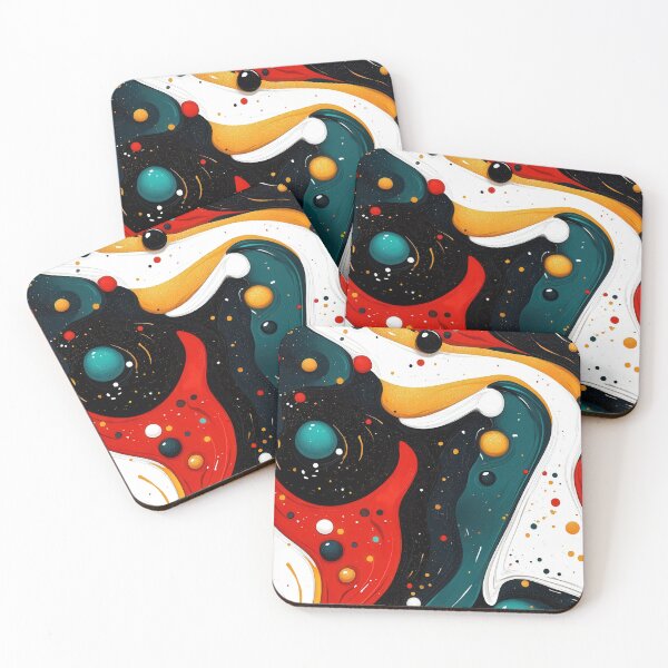 Item preview, Dynamic splashes and streaks in colorful abstractions designed and sold by Piotrek0001.