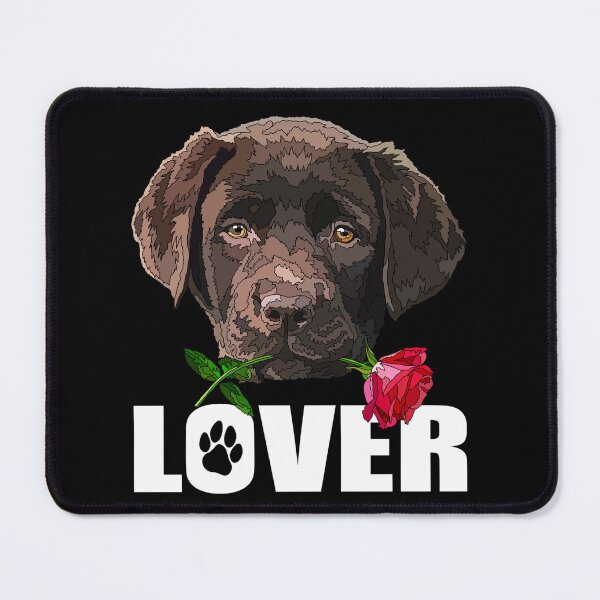 Item preview, Chocolate Lab Puppy With Rose Lover designed and sold by Just-Arts-4U.