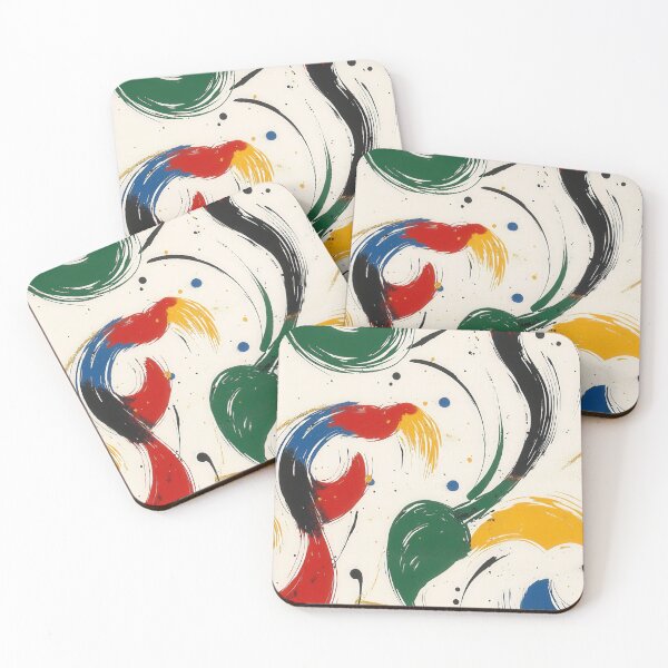 Item preview, Multicolored abstract compositions with textured depth designed and sold by Piotrek0001.