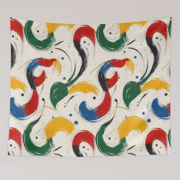 Item preview, Multicolored abstract compositions with textured depth designed and sold by Piotrek0001.