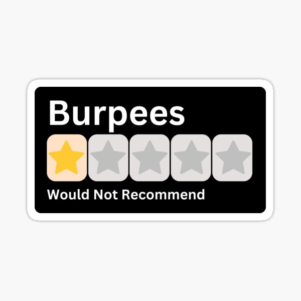 Item preview, 1 Star Burpees designed and sold by AmazonWorrier.