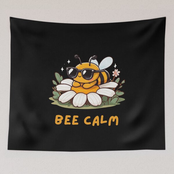 Item preview, Bee Calm - A Minimalist Design Representing Serenity and Nature designed and sold by Colorful-Garden.