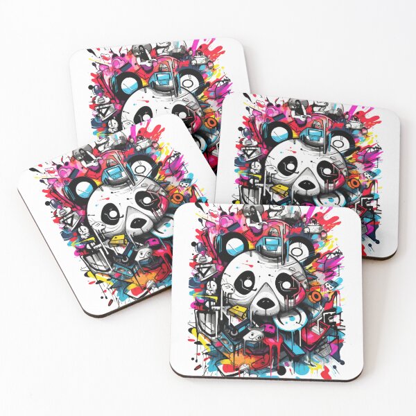 Item preview, Panda Spash Cartoon Wallart Graffitti designed and sold by Toms Tee.