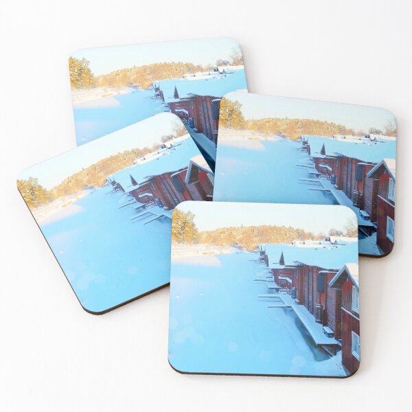 Item preview, Red Houses by the River I, light leak designed and sold by CB Photography and Design.