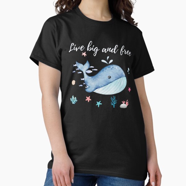 Item preview, Live Big and Free Whale Design – Oceanic Serenity Apparel and Accessories designed and sold by TheBeeKindSpace.