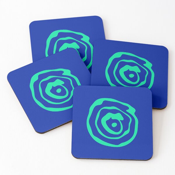 Item preview, Lime twirl on blue background designed and sold by brillant-art.