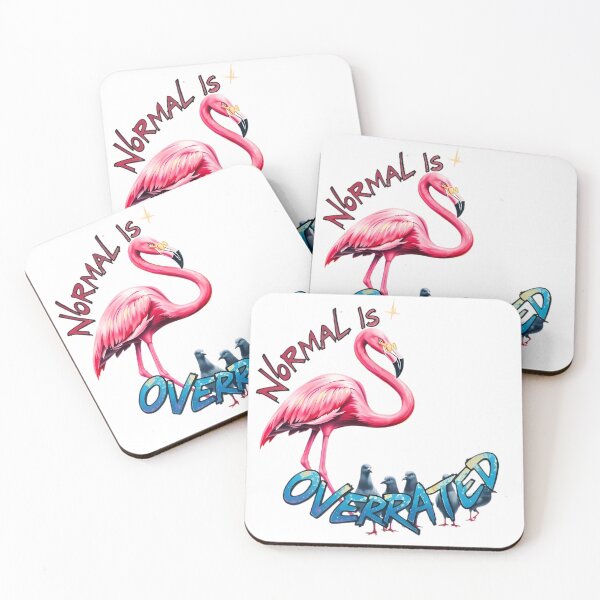 Item preview, Normal is Overrated Pink flamingo designed and sold by ArtizenAura.