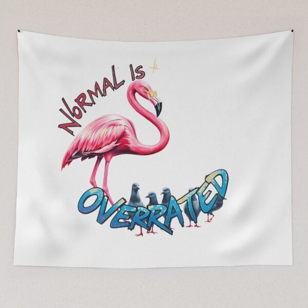 Item preview, Normal is Overrated Pink flamingo designed and sold by ArtizenAura.