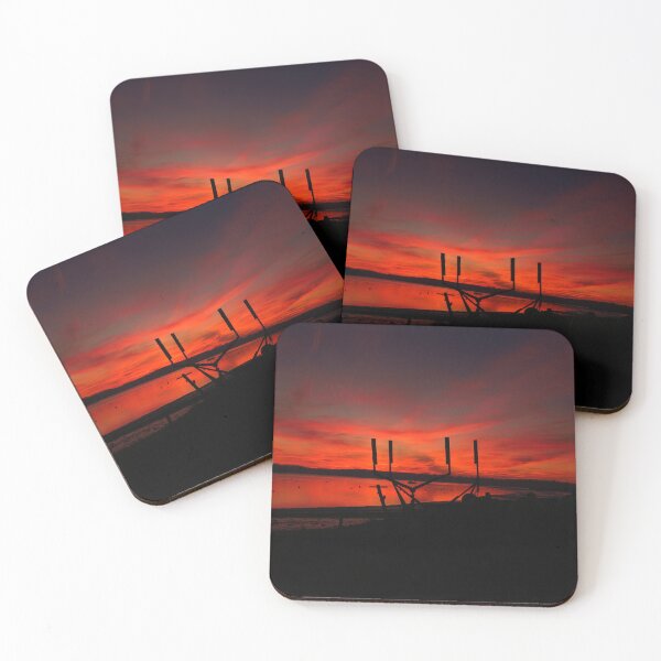 Item preview, Silhouetted Boat Trolleys At Dawn designed and sold by wiggyofipswich.