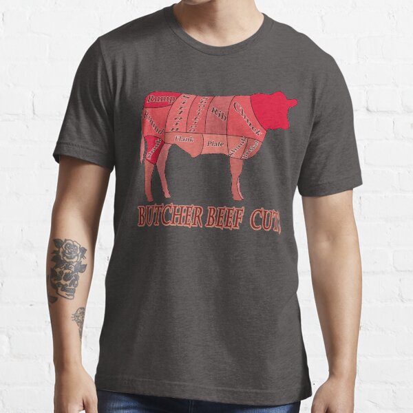 "butcher beef cuts" Tshirt for Sale by hookink Redbubble butcher tshirts beef tshirts