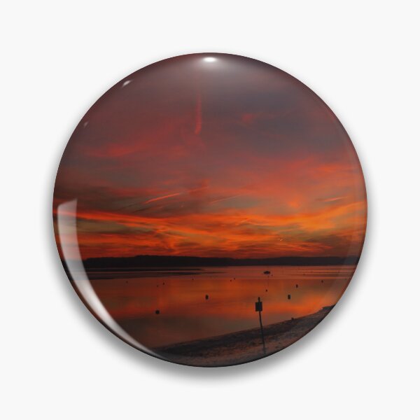 Item preview, Red & Turquoise Glow On The River Deben designed and sold by wiggyofipswich.
