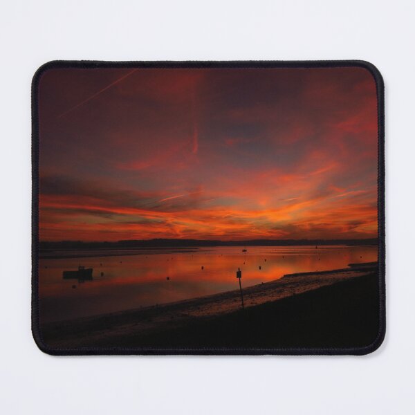 Item preview, Red & Turquoise Glow On The River Deben designed and sold by wiggyofipswich.