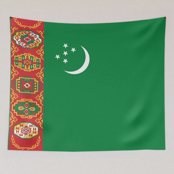 Item preview, Flag of Turkmen designed and sold by TinaJostDesigns.
