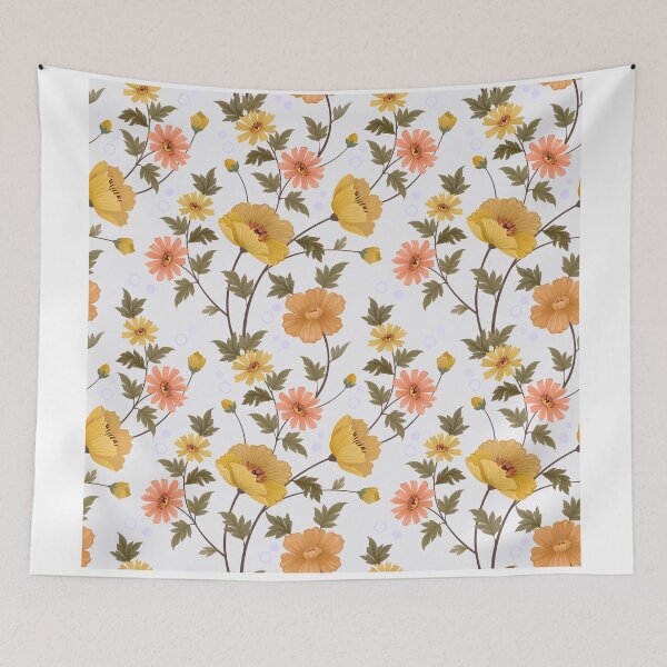 Item preview, Colorful hand draw flowers seamless pattern designed and sold by Faissal Thomass.