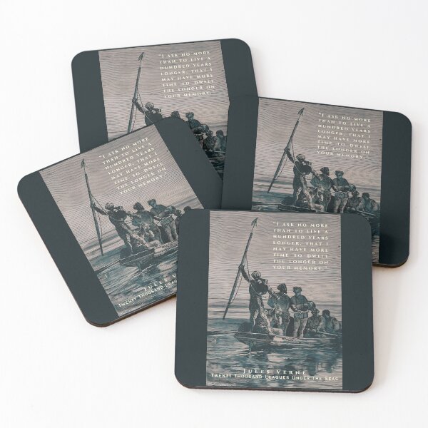Item preview, Jules Verne quote: “I ask no more than to live a hundred years longer, that I may have more time to dwell the longer on your memory.” designed and sold by artbleed.