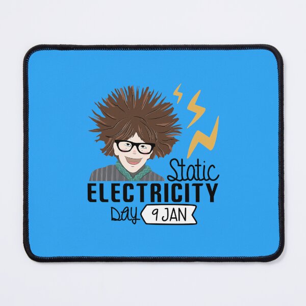 Item preview, 9 January Static Electricity Day - Wacky Holidays designed and sold by ChemicalXShop.