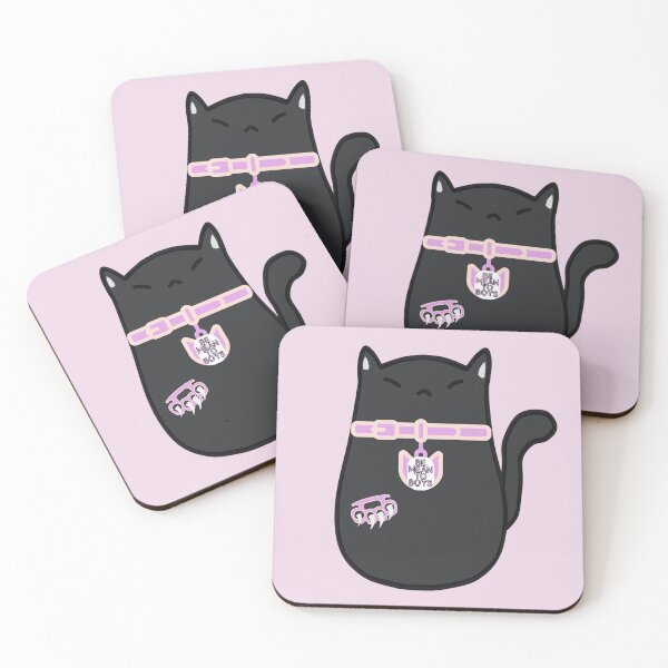 Item preview, Be Mean To Boys Black Cat Energy Brass Claw Knuckles designed and sold by LivingRoomZoo.