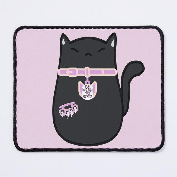 Item preview, Be Mean To Boys Black Cat Energy Brass Claw Knuckles designed and sold by LivingRoomZoo.
