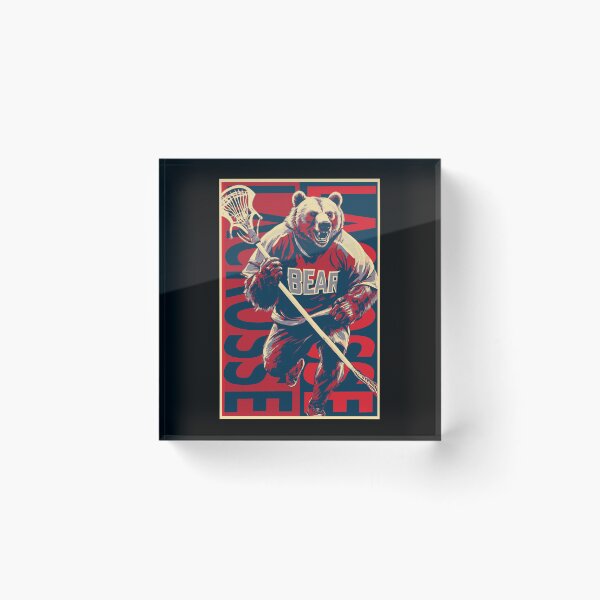 Item preview, Bear Lacrosse Player designed and sold by TrueArtsStore.