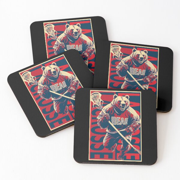 Item preview, Bear Lacrosse Player designed and sold by TrueArtsStore.