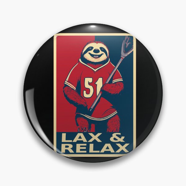 Item preview, Lax And Relax Funny Sloth Lacrosse Player Hope designed and sold by TrueArtsStore.