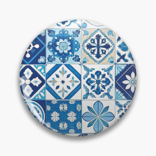 Item preview, Mediterranean Blues - Mediterranean tiles print designed and sold by hellcom.