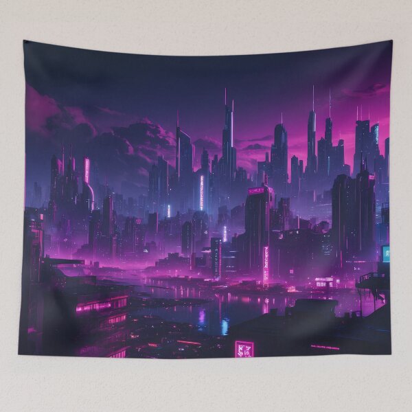 Item preview, Cyberpunk City Skyline designed and sold by papi1998.