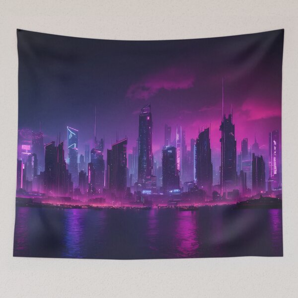 Item preview, Cyberpunk City Skyline designed and sold by papi1998.