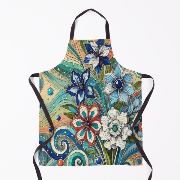 Item preview, Flower Pop Blue 2 designed and sold by Kate Kornitsky.