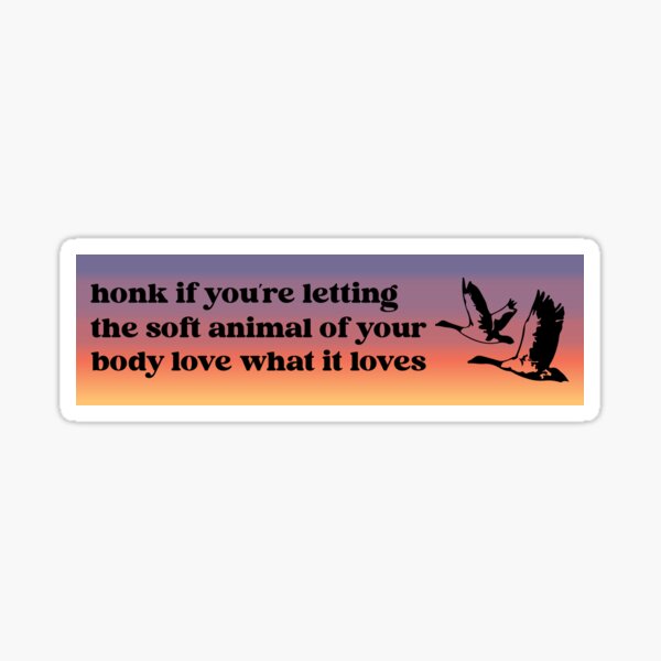 Item preview, Honk If You're Letting Wild Geese, Mary Oliver Bumper designed and sold by germashop.