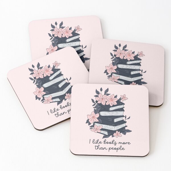 Item preview, I Like Books More Than People - Funny Book Lover Quote designed and sold by Jess.a.creates.