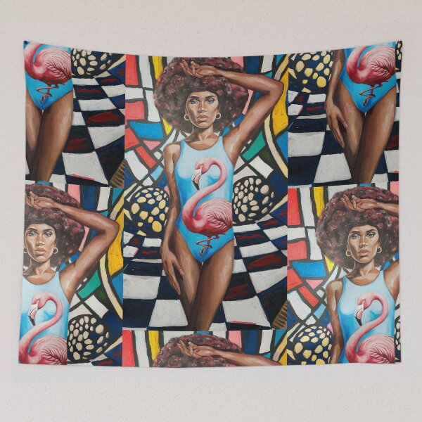 Item preview, Mondrian Art - Girl In The Swimsuit  designed and sold by CanvasCarousel.